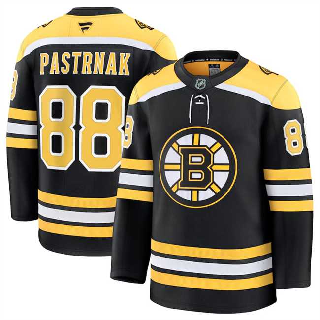 Mens Boston Bruins #88 David Pastrnak Black 2024-25 Home Stitched Hockey Jersey Dzhi->boston bruins->NHL Jersey